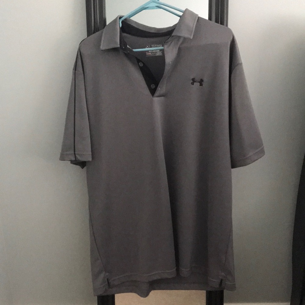 Gray Under Armour Polo